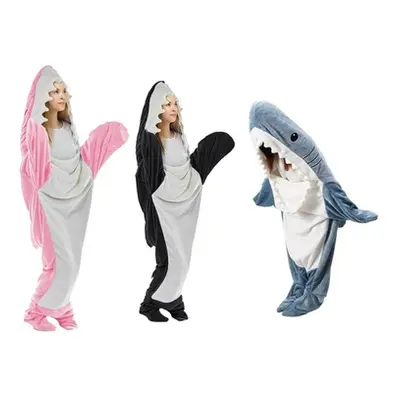 Shark Design Polyester Blanket, Dark Grey,190cm x 90cm