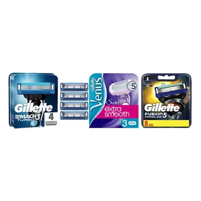 Gilette Razorheads,Gillette Mach3 Turbo Men,Eight Pack