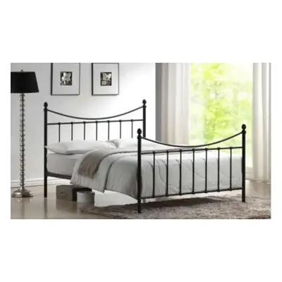 Victoriana Metal Bed Frame, Black,King,Frame with Mattress