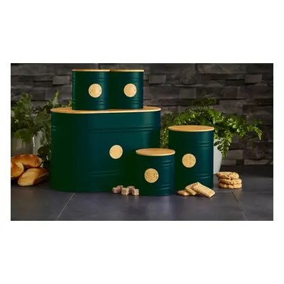 Neo Five-Piece Tin Canister Set, Hex-Embossed,Copper