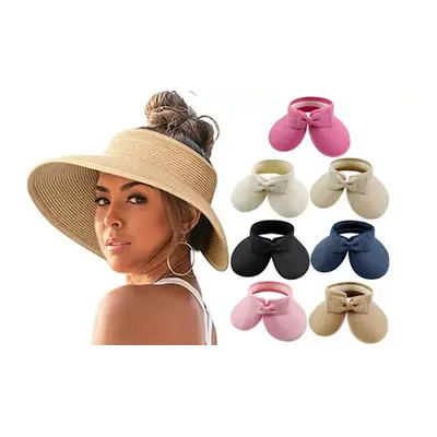 Women'sRoll Up Sun Visor Hat, Pink