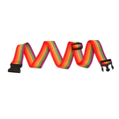 Rainbow Buckle Luggage Belt Strap, One