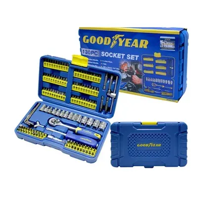 Goodyear 130-Piece Socket and Screwdriver Bit Set