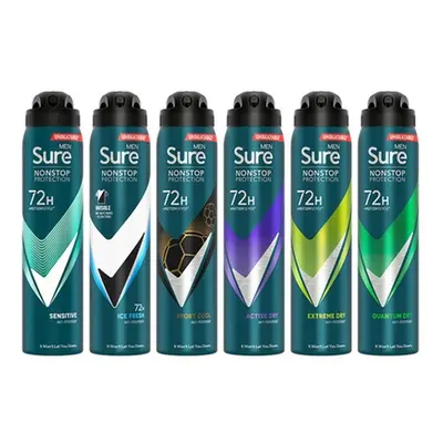 Sure Men'sAntiperspirant Deodorant 250ml,Extreme Dry Deodorant 250ml,Three