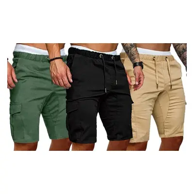 Men'sCasual Cargo Shorts, Black,Size M