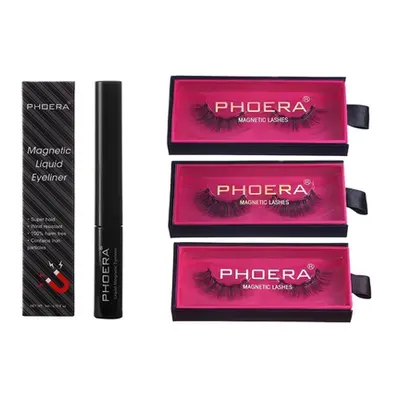 Phoera Magnetic Eyeliner and Eyelashes, Classic,One