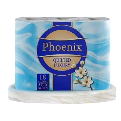 Phoenix Quilted White Toilet Rolls, 90 Rolls