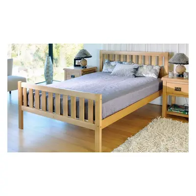 Naples Solid Pine Bedframe, King,White,without Mattress