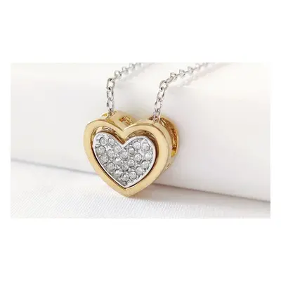 Heart-Shaped Pendant and Earrings Made with Crystals from Swarovski®, Two-in-One Pendant Set,One