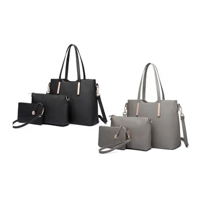 Three-in-One PU Leather Shoulder Bag Set, White