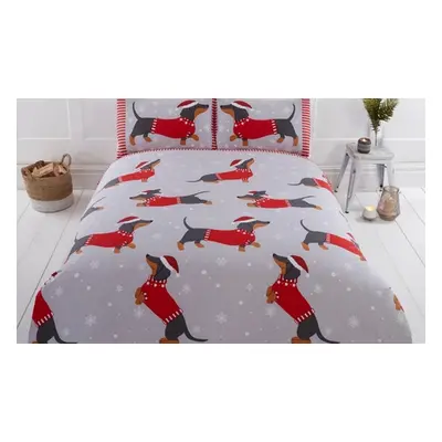 Dachshund Through the Snow Duvet Set, King