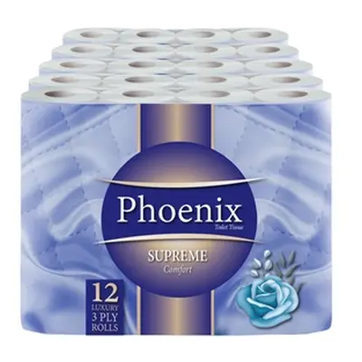 Phoenix Supreme Comfort Three-Ply Toilet Paper, 120 Rolls