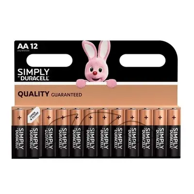 Duracell Simply AA or AAA Batteries, AA Simply,Pack of 24