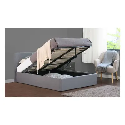 Chantilly Fabric Ottoman Bed, Bed Frame,Single,Mocha