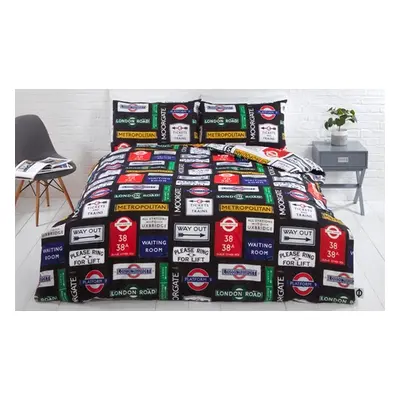 TFL Printed Reversible Duvet Set, King,Platform