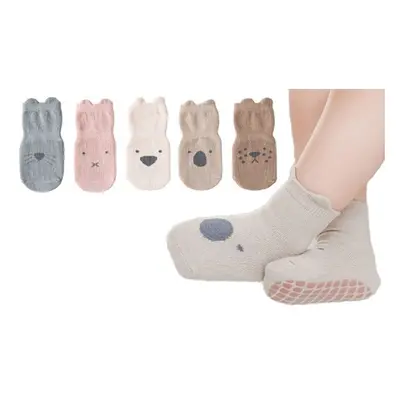 Five-Pack of Baby Slipper Socks, M,Two