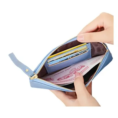 Women'sHalf-Transparent Pastel-Colour Wallet, Black