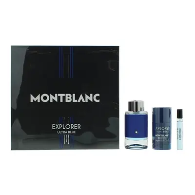 Montblanc Explorer Ultra Blue Eau De Parfum 100ml Gift Set