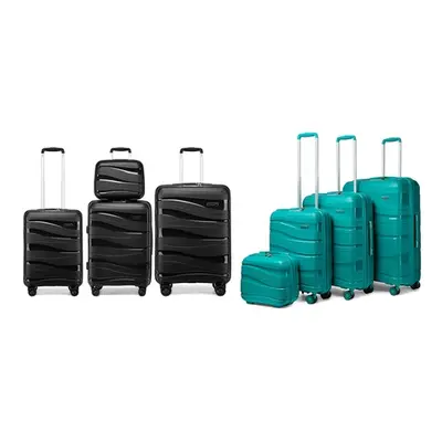 Suitcase Set, Black,14 20 24 and 28 Inch