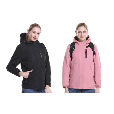 Unisex USB-Powered Adjustable Heating Jacket,Pink,Size-S