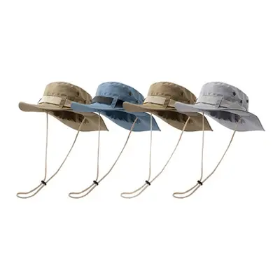 Foldable Wide-Brim Fishing Hat, Gray