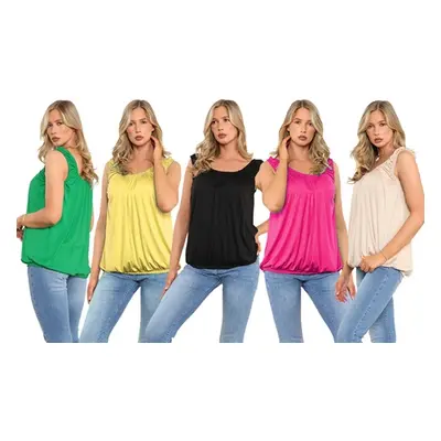 Balloon Vest Top , Turquoise,L-XL