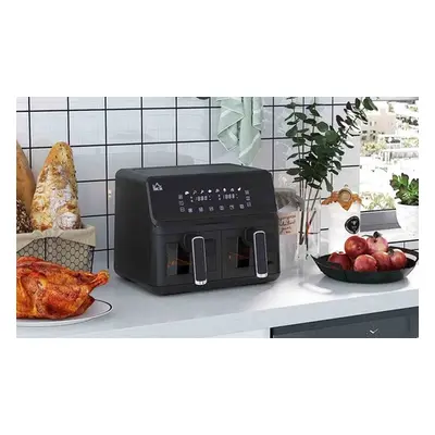 Homcom 8L Dual Basket Air Fryer