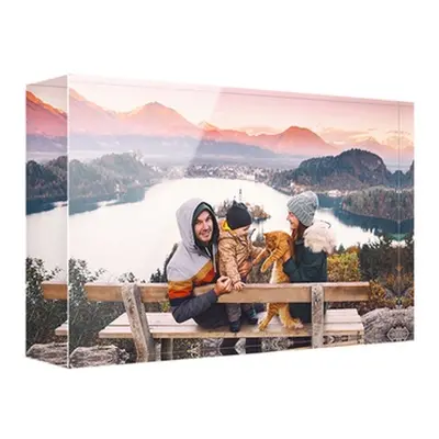 Personalised acrylic photo block 20cm x 15cm (8x6 )