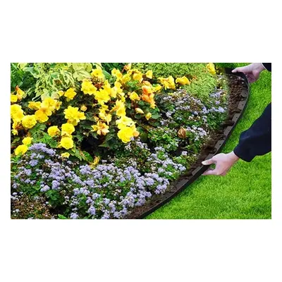 Garden Plastic Border Edging, Grey ,Wood-Effect Edging