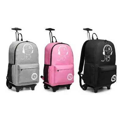 Glow In The Dark Backpack Trolley, Pink