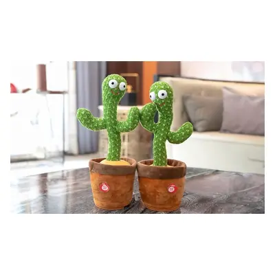 Cuddly Cactus Plush Toy Upgraded with Songs Dance and Lights, Without Hat