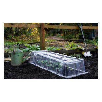 Mini Greenhouse Cloche with Stakes, One Cloche with Two Ends