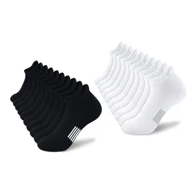 Cushioned Ankle length Socks, Black,L-XL,Five Pairs