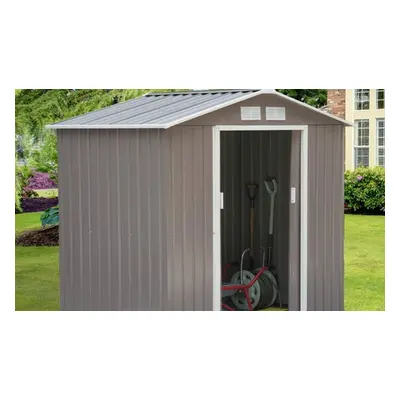 Outsunny Garden Metal Sheds 7ft x 4ft, Grey