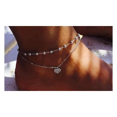 Bohemian Style Ankle Bracelets, Boho Heart Anklets (J0448),One