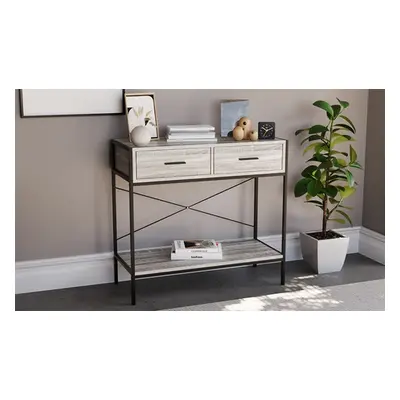 Industrial Style Brooklyn Console Tables, Brooklyn 3 Drawer Console Table,Grey