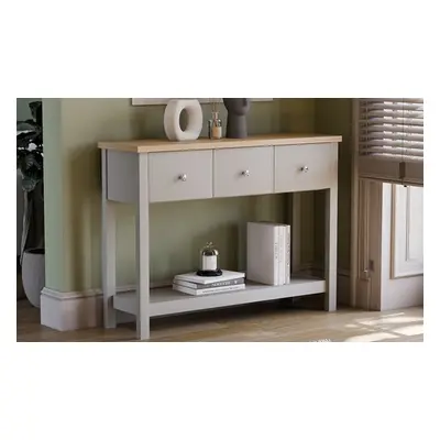 Arlington Drawer Console Table or Shoe Cabinet,Grey,3 Drawer Console Table