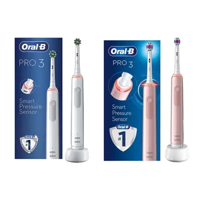 Oral-B Pro 3 3000 CrossAction Rotating Motion Toothbrush, White