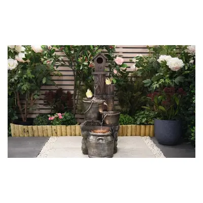 Bird House Water Feature, Serenity Granite Effect Birdbath Water Feature