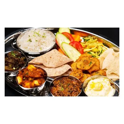 Weekday Street Food Thali Lunch or Dinner & Premium Lassi or Soft Drink - For 4