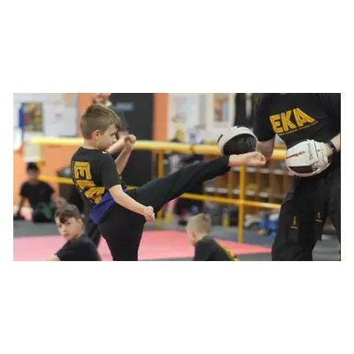 Advanced, five kids kickboxing classes ages 6-11