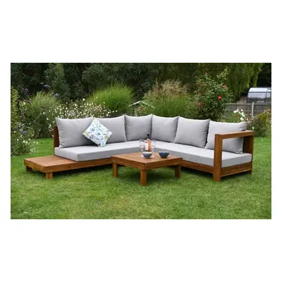 Montana Five Person Acacia L Shape Sofa Set