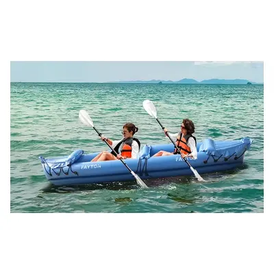 Two-Seater Inflatable Kayak with Aluminium Paddle and Air Pump