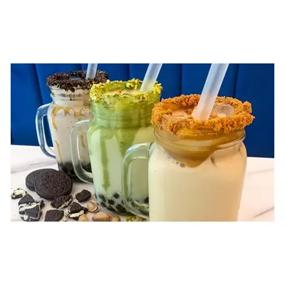 Four Large size Signature bubble tea with 1 topping each