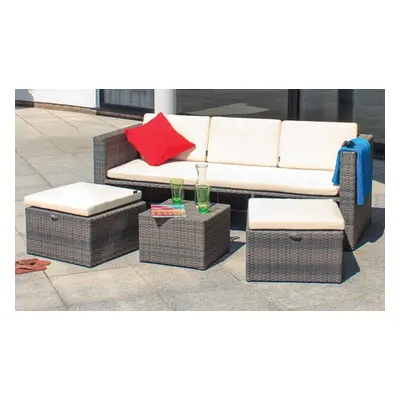 Mayson Rattan-Effect Five-Seater Lounge Set