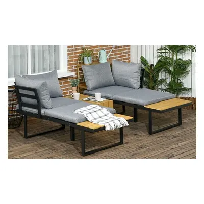 Outsunny Three-Piece Garden Furniture Set