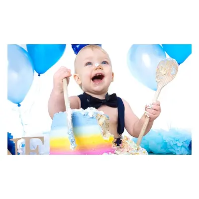 Birthday cake smash photoshoot with Canvas & Prints