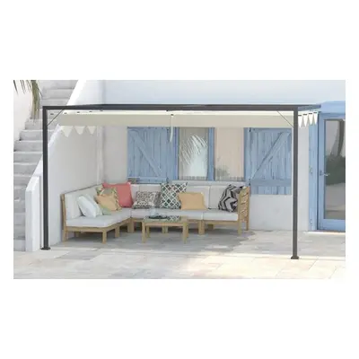 Outsunny Outdoor Pergola Retractable Canopy, 84C-180 3m x 3m Outsunny Gazebo