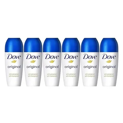 Six-Pack Dove Roll-On Deodorants 50ml