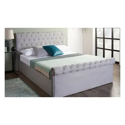 Chesterfield Side-Opening Ottoman Storage Bed,King,With Mattress